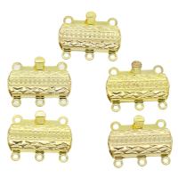 Brass Box Clasp, Rectangle, gold color plated Approx 1mm, Approx 