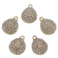 Rhinestone Brass Pendants, gold color plated, with rhinestone Approx 2mm, Approx 