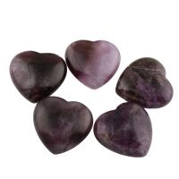 Natürliche Amethyst Perlen, Herz, kein Loch, violett, 30x29x11mm, Bohrung:ca. 1.5mm, 5PCs/Tasche, verkauft von Tasche