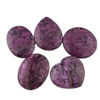 Ripple Gemstone Pendant, purple 6- Approx 1.5mm 