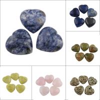 Кабошоны из драгоценных камней, Полудрагоценный камень, Сердце, различные материалы для выбора 5ПК/сумка, продается сумка