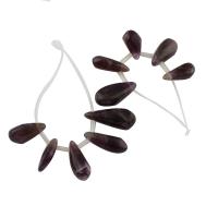 Natürliche Amethyst Perlen, Tropfen, violett, 28x9mm-16x7mm, 5PCs/Tasche, verkauft von Tasche