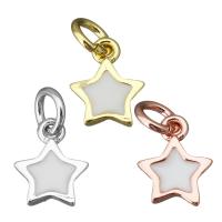Brass Star Pendants, laiton, étoile, Placage, émail, plus de couleurs à choisir Environ 3mm, Vendu par PC