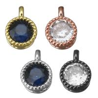 Cubic Zirconia Brass Pendants, plated, with cubic zirconia Approx 1.5mm 