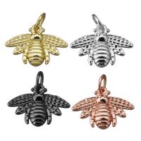 Латунные Подвески в форме животного, Латунь, Пчела, Другое покрытие, Много цветов для выбора отверстие:Приблизительно 3.5mm, продается PC