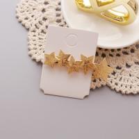 Hair Slide, Zinc Alloy, with Plastic Pearl, gold color plated & for woman & with rhinestone, 65mm 