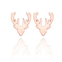 Zinc Alloy Stud Earring, stainless steel post pin, Antlers, plated, Unisex 