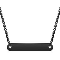Titanium Steel Jewelry Necklace, with 1.96lnch extender chain, Rectangle, plated, oval chain & for woman Approx 17.7 Inch 