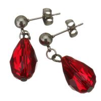 Stainless Steel Drop Earring, for woman, original color, 29mm 