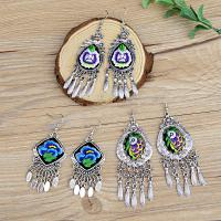 Fashion Fringe Earrings, Zinc Alloy, embroidered & for woman 8.5cm/3.3inch 