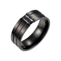 Men Stainless Steel Ring in Bulk, plated, fashion jewelry & for man, black US Ring 