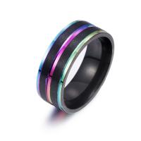 Men Stainless Steel Ring in Bulk, plated, fashion jewelry & for man & frosted, black US Ring 