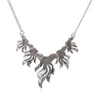 Zinc Alloy Necklace, plated, fashion jewelry & for woman Approx 17.7 Inch 