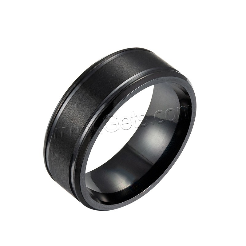 Нержавеющая сталь Человек палец кольцо, Нержавеющая сталь 316, Другое покрытие, ювелирные изделия моды & разный размер для выбора & Мужский & матовый, Много цветов для выбора, 8x2mm, размер:6-13, продается PC