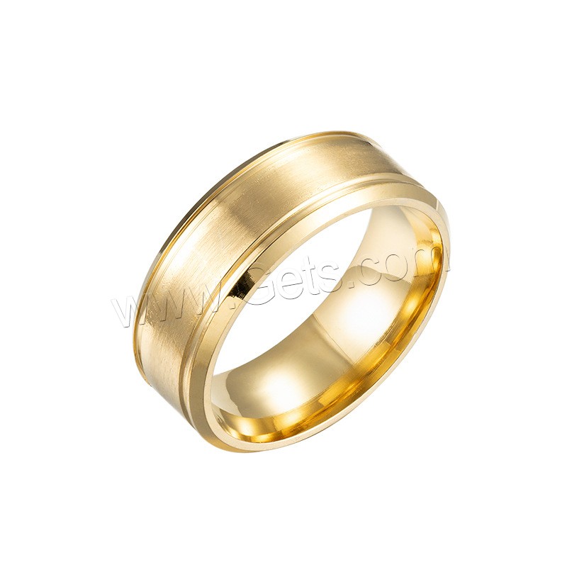 Нержавеющая сталь Человек палец кольцо, Нержавеющая сталь 316, Другое покрытие, ювелирные изделия моды & разный размер для выбора & Мужский & матовый, Много цветов для выбора, 8x2mm, размер:6-13, продается PC