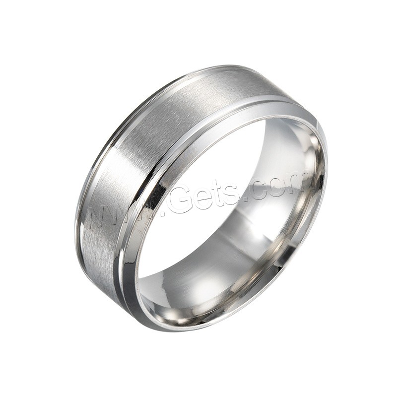 Men Stainless Steel Ring in Bulk, 316L Stainless Steel, plated, fashion jewelry & different size for choice & for man & matte, more colors for choice, 8x2mm, US Ring Size:6-13, Sold By PC