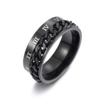 Stainless Steel Finger Ring, Titanium Steel, plated, fashion jewelry & Unisex US Ring 