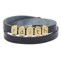 Faux Leather Bracelet, with Zinc Alloy, plated, vintage & Unisex 