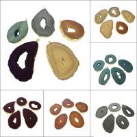 Ice Quartz Agate Pendants, gold color plated & for woman 68*48*4mm,90*52*4mm Approx 1.5mm 