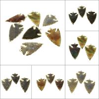 Mixed Gemstone Pendants, gold color plated & for woman, Random Color, 45*29*5mm,53*33*5mm Approx 1.5mm 