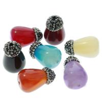 Natürliche Streifen Achat Perlen, plattiert, für Frau, 15x23x15mm, Bohrung:ca. 1mm, 5/Tasche, verkauft von Tasche