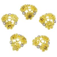 Zinc Alloy Bead Caps, Flower, gold color plated Approx 2mm, Approx 
