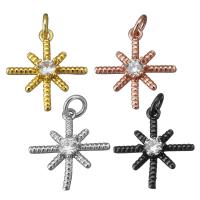 Cubic Zirconia Brass Pendants, plated, with cubic zirconia Approx 3mm 