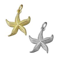 Brass Jewelry Pendants, Starfish, plated Approx 3.5mm 