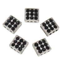 Brass Spacer Beads, Zinc Alloy, platinum color plated  & with rhinestone Approx 1mm 