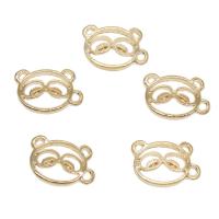 Zinc Alloy Animal Pendants, Panda, gold color plated, hollow Approx 1mm 