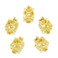 Zinc Alloy Hollow Pendants, gold color plated, can open and put into something, 11mm Approx 3mm 
