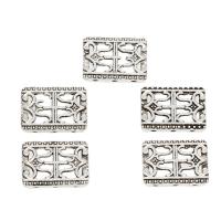 Zinc Alloy Spacer Beads, Rectangle, antique silver color plated Approx 1mm 