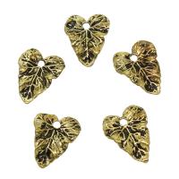 Zinc Alloy Leaf Pendants, antique gold color plated Approx 2mm 