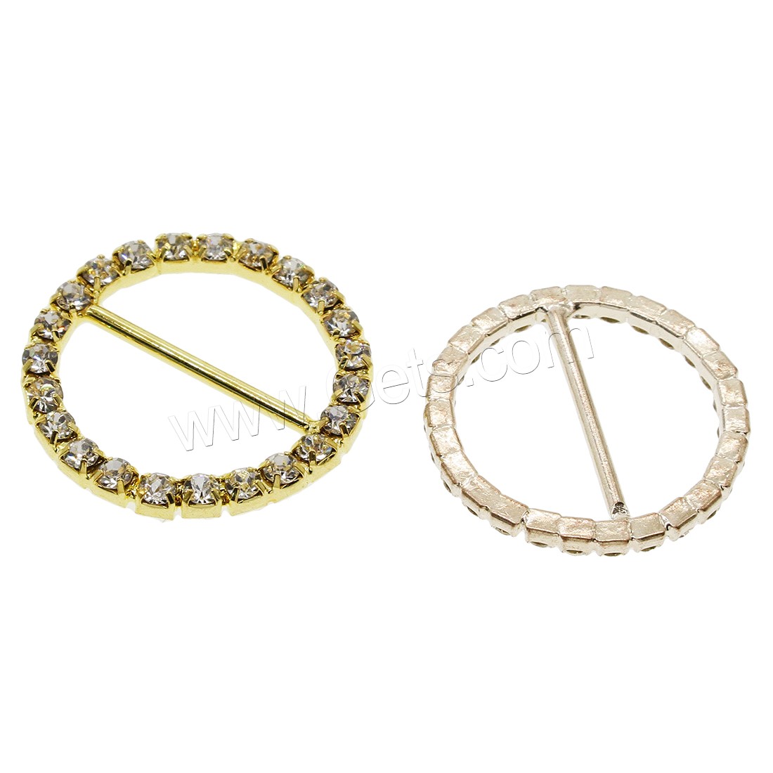 Brass Jewelry Finding, Round, plated, different size for choice & with rhinestone, more colors for choice, 50PCs/Bag, Sold By Bag