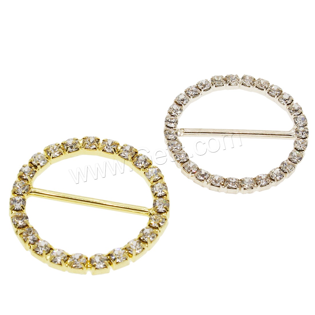 Brass Jewelry Finding, Round, plated, different size for choice & with rhinestone, more colors for choice, 50PCs/Bag, Sold By Bag