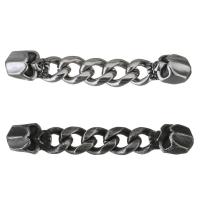 Stainless Steel Connector, curb chain & 1/1 loop 56mm Approx 1mm 
