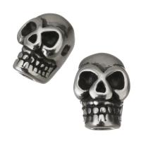 Stainless Steel Beads, Skull, vintage, original color Approx 1.5mm 