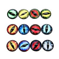 Glass Cabochon, with Paper, time gem jewelry & flat back, mixed colors 