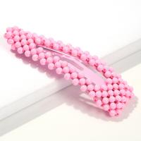 Hair Clip, Zinc Alloy, with Plastic Pearl, plated, fashion jewelry & for woman 77mm*27mm,90mm*27mm,90mm*27mm 