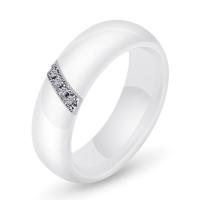 Porcelain Finger Ring, plated, fashion jewelry & micro pave cubic zirconia & for woman US Ring 