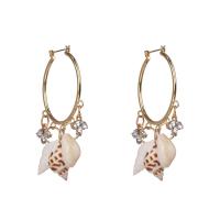 Zinc Alloy Leverback Earring, with Shell, plated, for woman 