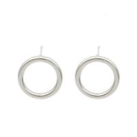 Stainless Steel Earring Stud Component, Round, original color Approx 10mm 