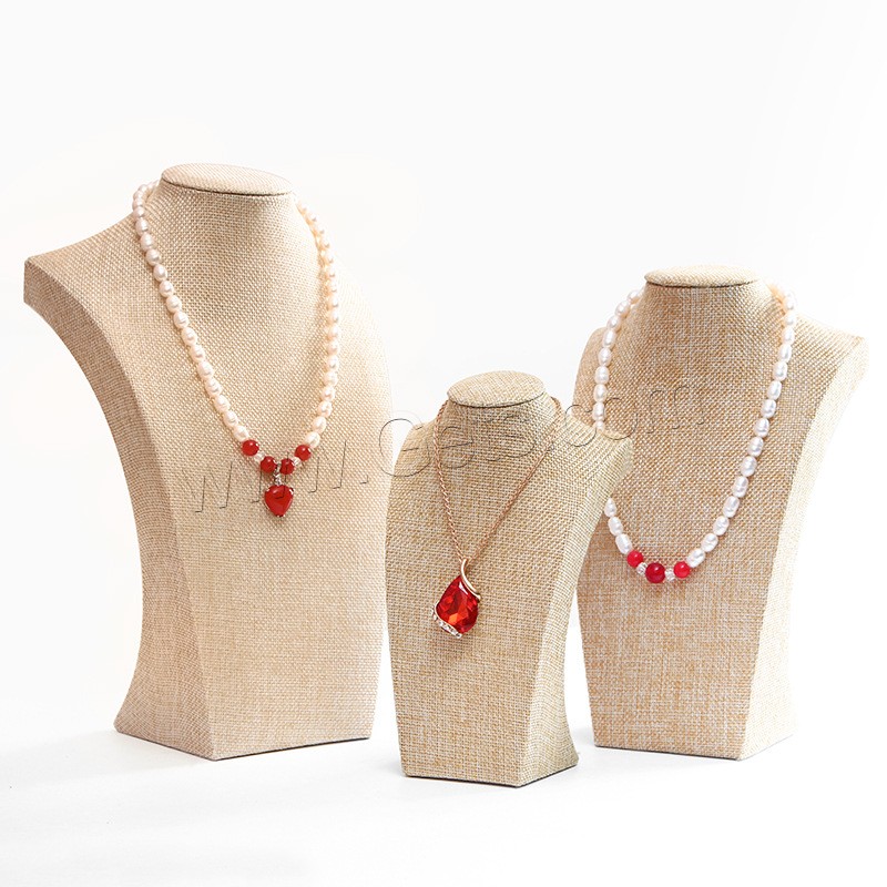 Linen Necklace Display, with Paper, different size for choice & different styles for choice, Sold By PC