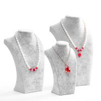 Exhibición de collar de terciopelo, Pana, diverso tamaño para la opción, gris, Vendido por UD