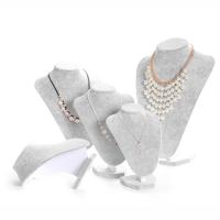 Exhibición de collar de terciopelo, Pana, Sostenible & Espesar & diverso tamaño para la opción, gris, Vendido por UD