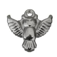 Stainless Steel Animal Pendants, Owl, vintage, original color Approx 1.5mm 
