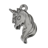 Stainless Steel Animal Pendants, Unicorn, vintage, original color Approx 3mm 
