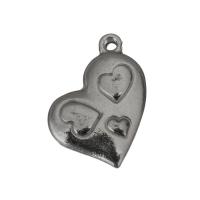 Stainless Steel Heart Pendants, vintage, original color Approx 1.5mm 