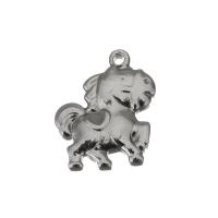 Stainless Steel Animal Pendants, Horse, vintage, original color Approx 1.5mm 