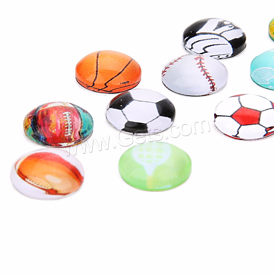 Time Gem Cabochon, Glass, with Paper, time gem jewelry & different size for choice, mixed colors, 20PC/Bag, Sold By Bag